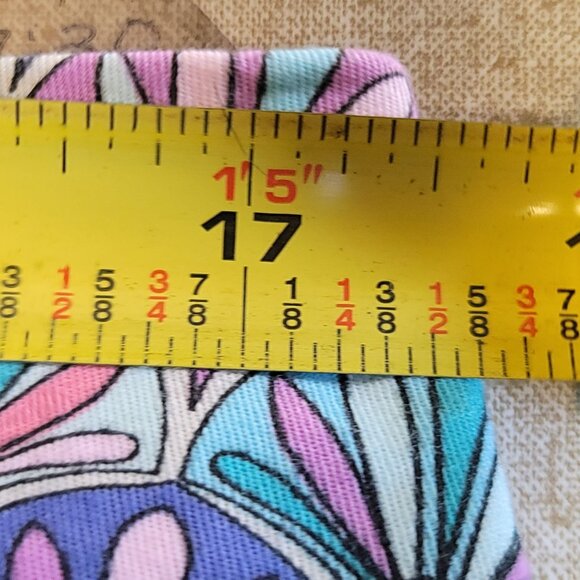 Talbots Stretch Skirt 16 Geometric Groovy Purple Print back Zip Pockets - Picture 4 of 12